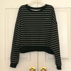 Black and white striped sweater